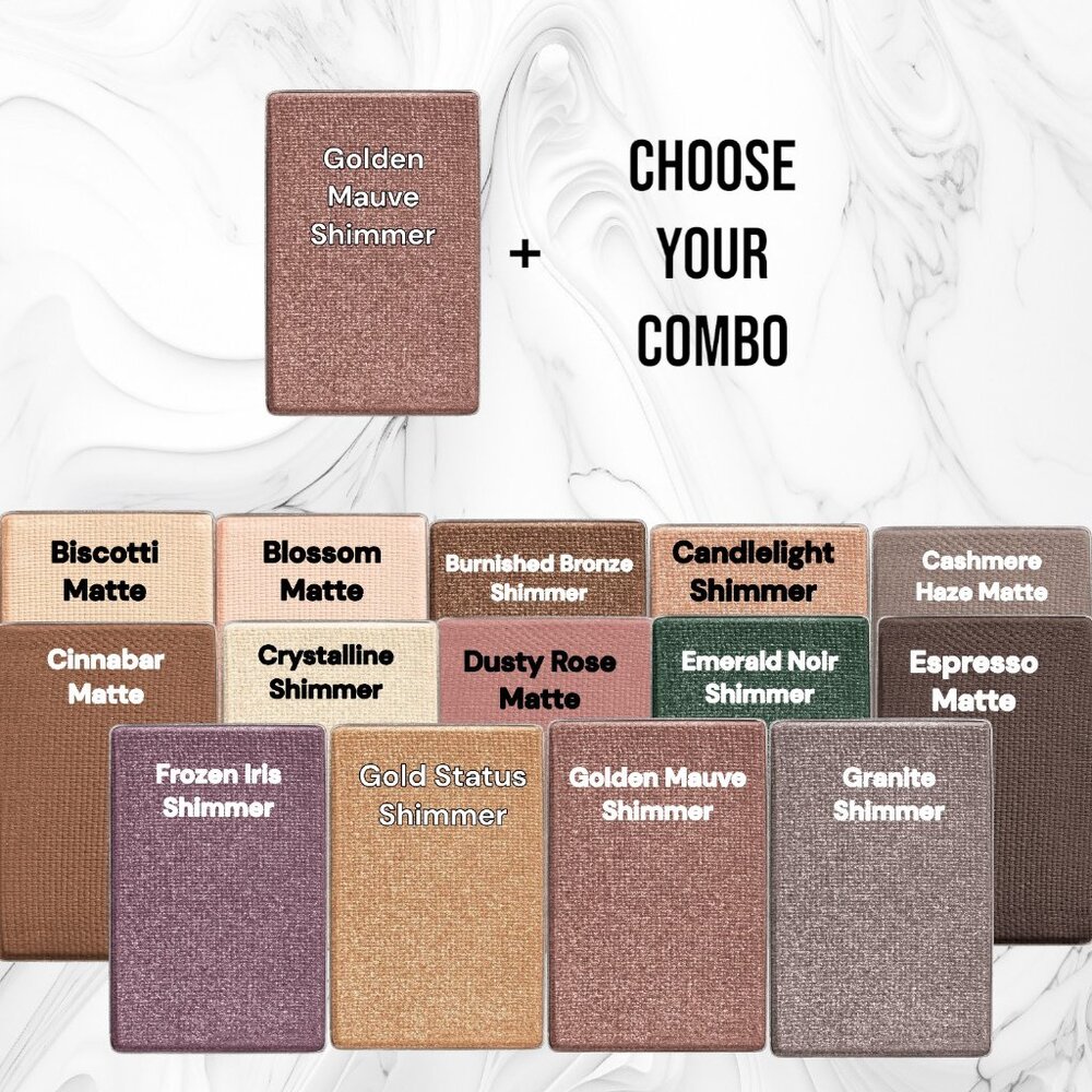 Golden Mauve Shimmer  Chromafusion Eye Shadow - Bundle 2 - Choose Your Combo
